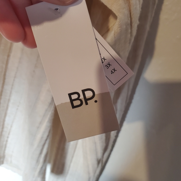 BP Cream Sweater Lightweight Stripe Cowl Neck Large NWT - Picture 4 of 4